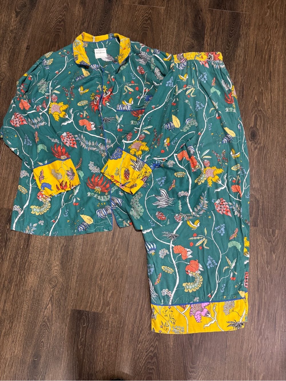 Anthropologie X Florence Balducci Menagerie 2Pc Pajama Set 3X Botanical Floral